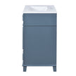 30'' Bathroom Vanity With Ceramic Sink,Solid Wood Frame Bathroom Storage Cabinet With Soft Closing Doors,Retro Style, Blue