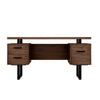 Home Office Computer Desk With Drawers Hanging Letter-size Files, 59 Inch Writing Study Table With Drawers
