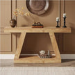 Console Table, 55-Inch Rustic Sofa Table With Storage, Industrial Wooden Entryway Table