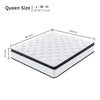 12 Inch Hybrid Mattress Individual Pocket Spring Memory Foam Knitted Cover CertiPUR-US White