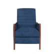 Mid Century Modern Fabric Channel   Wood Pushback Recliner