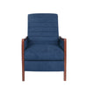 Mid Century Modern Fabric Channel   Wood Pushback Recliner