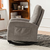 Accent Rocking Chair With Footrest High Back Rubber Wood Rocking Legs Bedroom Living Space