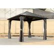 10x10FT Patic Gazebo,aluminum Gazebo With Steel Canopy,Outdoor Permanent Hardtop Gazebo Canopy For Patio, Garden,