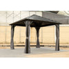 10x10FT Patic Gazebo,aluminum Gazebo With Steel Canopy,Outdoor Permanent Hardtop Gazebo Canopy For Patio, Garden,