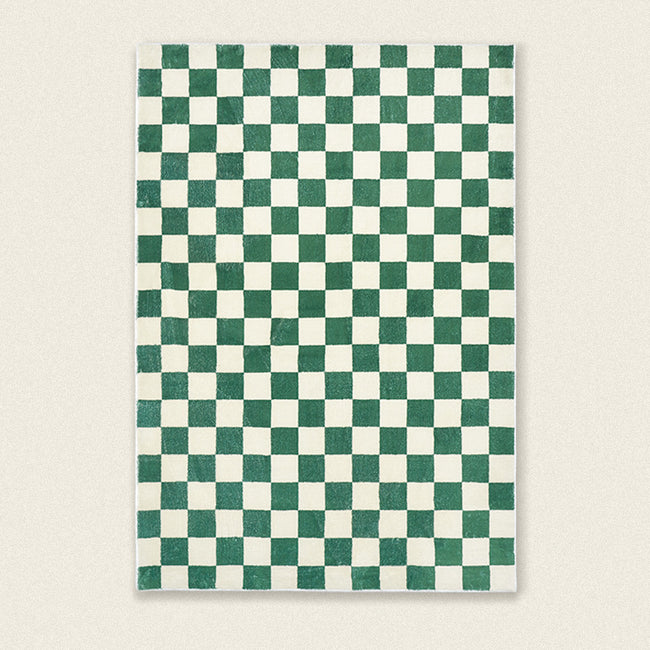 Retro Classic Checkerboard Vertigo Rug Living Room Bedroom