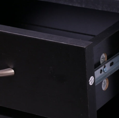 Three In One Combination Model Gate Cabinet With Shoe CabinetHang Shelf Mirror,Black