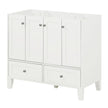 36'' Bathroom Vanity Without Countertop,Solid Wood Frame Bathroom Storage Cabinet Only, Freestanding Vanity With 4 Soft Closing Doors& 2 Drawers