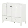 36'' Bathroom Vanity Without Countertop,Solid Wood Frame Bathroom Storage Cabinet Only, Freestanding Vanity With 4 Soft Closing Doors& 2 Drawers