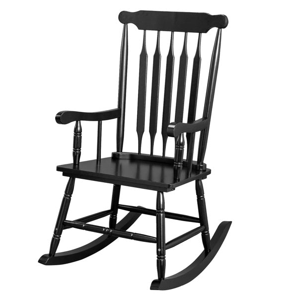 Black Poplar Windsor Wood Rocking Chair