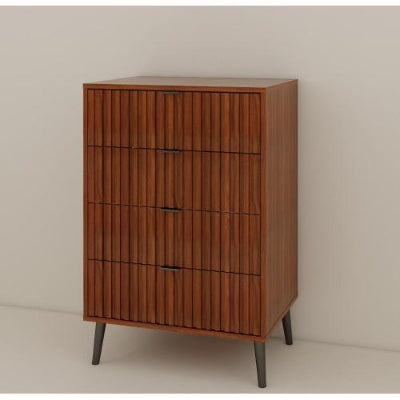 Wooden Chest Of Drawers - Spacious Storage Organizer For Bedroom Or Living Room, Modern Design With Multiple Compartments, Brown