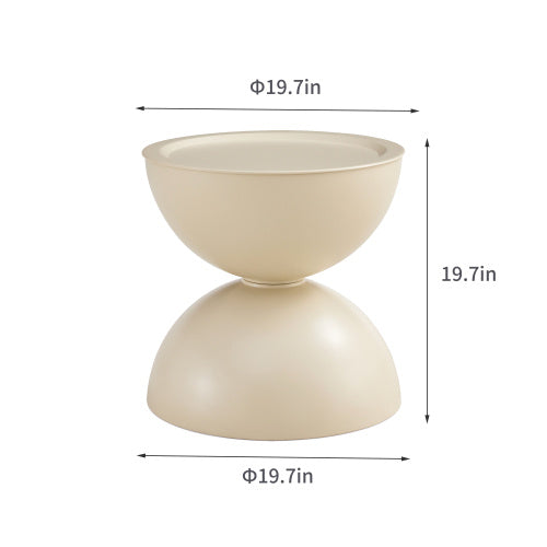 MILK WHITE Coffee Round Tables With STORGE MOVABLE TABLE TOP MULTIFUNCTIONAL END SIDE TABLE