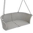 GO 51.9 2-Person Hanging Seat, Rattan Woven Swing Chair, Porch Swing With Ropes, Gray Wicker And C