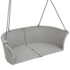 GO 51.9 2-Person Hanging Seat, Rattan Woven Swing Chair, Porch Swing With Ropes, Gray Wicker And C