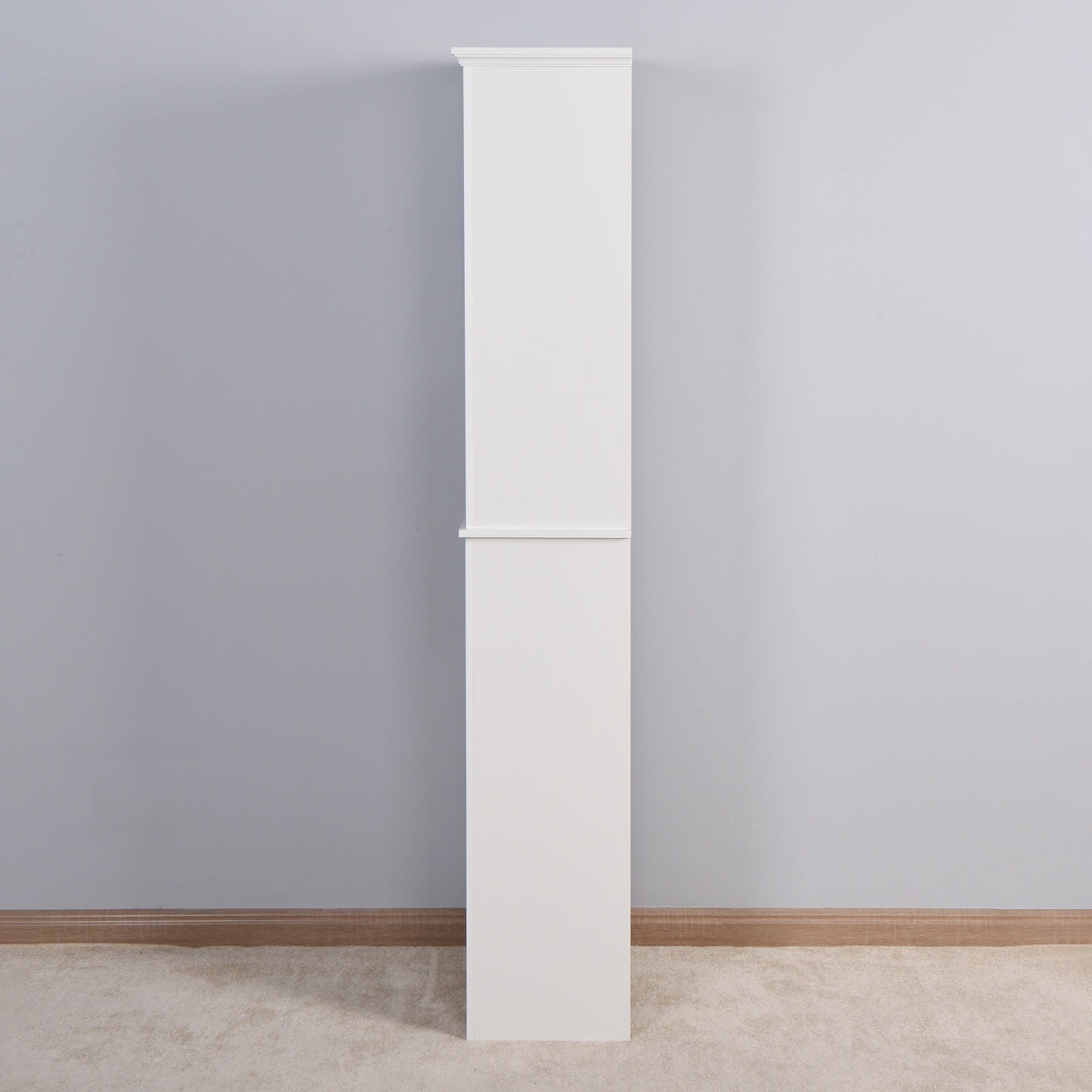 Bathroom Floor Cabinet 2 Doors 6 Shelves Wooden Storage 15.75x11.81