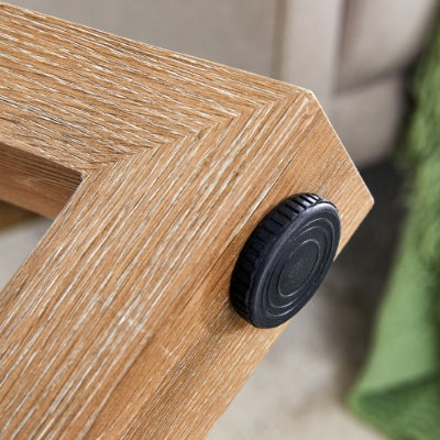 Modern And Practical Round Table. Made Of Clear Tempered Glass Top And Wood-coloured MDF Material. Suitable For Living Rooms And Bedrooms