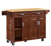Mobile Kitchen Island Cart With 2 Drawers
