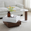C-Shaped End Table, Small Side Table For Couch, Sofa Table With Wood Frame For Living Room, Bedroom, Bedside, Rustic