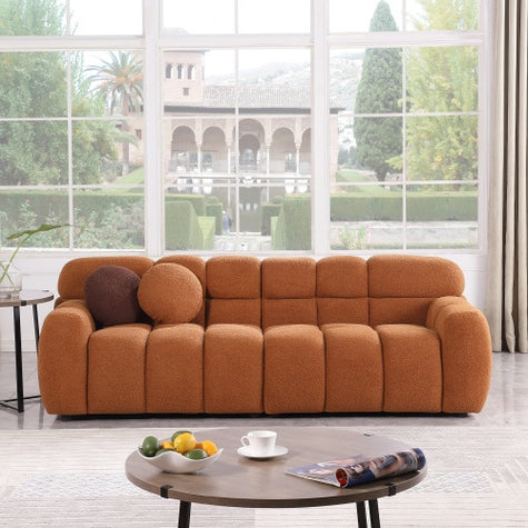87.4 Length ,35.83 Deepth ,human Body Structure For USA People, Marshmallow Sofa,boucle Sofa ,3 Seater