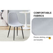 Comfortable Linen-Cotton Dining Chair Set - Four Pieces In Light Gray.Integrated Seat And Backrest,Linen-Cotton Material,Modern Home Matching.