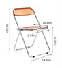 YELLOW Clear Transparent Folding Chair Chair Pc Plastic Living Room Seat
