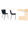 Luxury Minimalist Chairs - A Set Of 4 High Quality Dining Chairs With Black Metal Legs. The Integral Metal Leg Structure Is Suitable For Various Interior Decoration Styles.