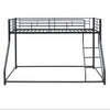 Metal Floor Bunk Bed, Twin XL Over Queen, Black