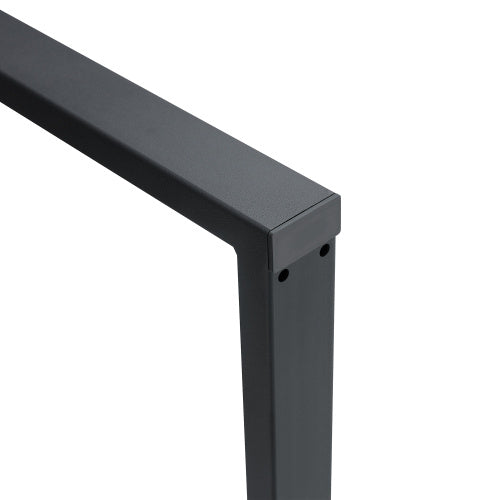 A Minimalist Retro Rectangular Dining Table With A Specially Textured Top And Black Metal Legs.Contemporary Minimalist MDF Wood Color Textured Tabletop.Able To Give People A Visual Beauty With Rules.