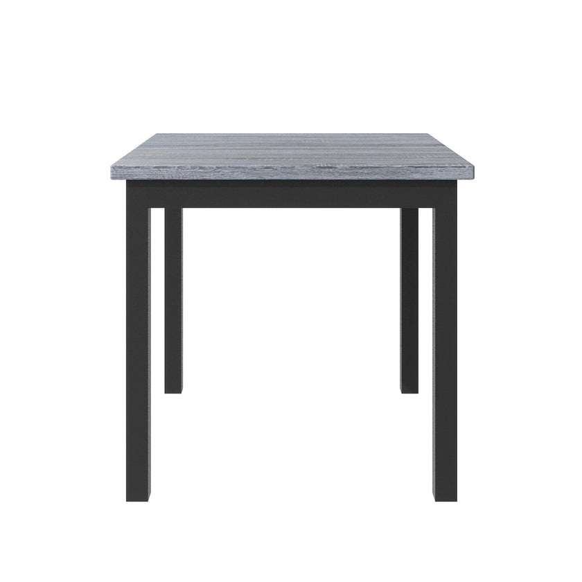 TOPMAX 5-Piece Counter Height Dining Set, Wood Table  Chairs Stools W Footrest