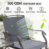 3 Piece Outdoor Glider Chair With Coffee Table And 2 Patio Chairs Supports Up To 352 Lbs For Backyard And Garden Gray