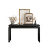 60  Antique Natural Farmhouse Console Table - Retro Wooden Entryway Table With Double Board Suspension Design, Solid Wood & MDF, Sofa Table For Living Room
