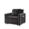 Three-in  One Sofa Bed Chair Folding Sofa Bed Adjustable Back Into A Sofa Recliner Single Bed  Modern Chair Bed Berth Black