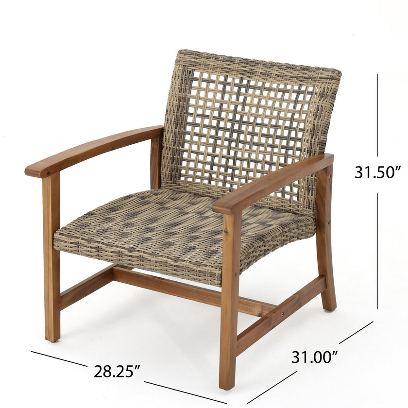HAMPTON WOOD   WICKER CLUB CHAIR