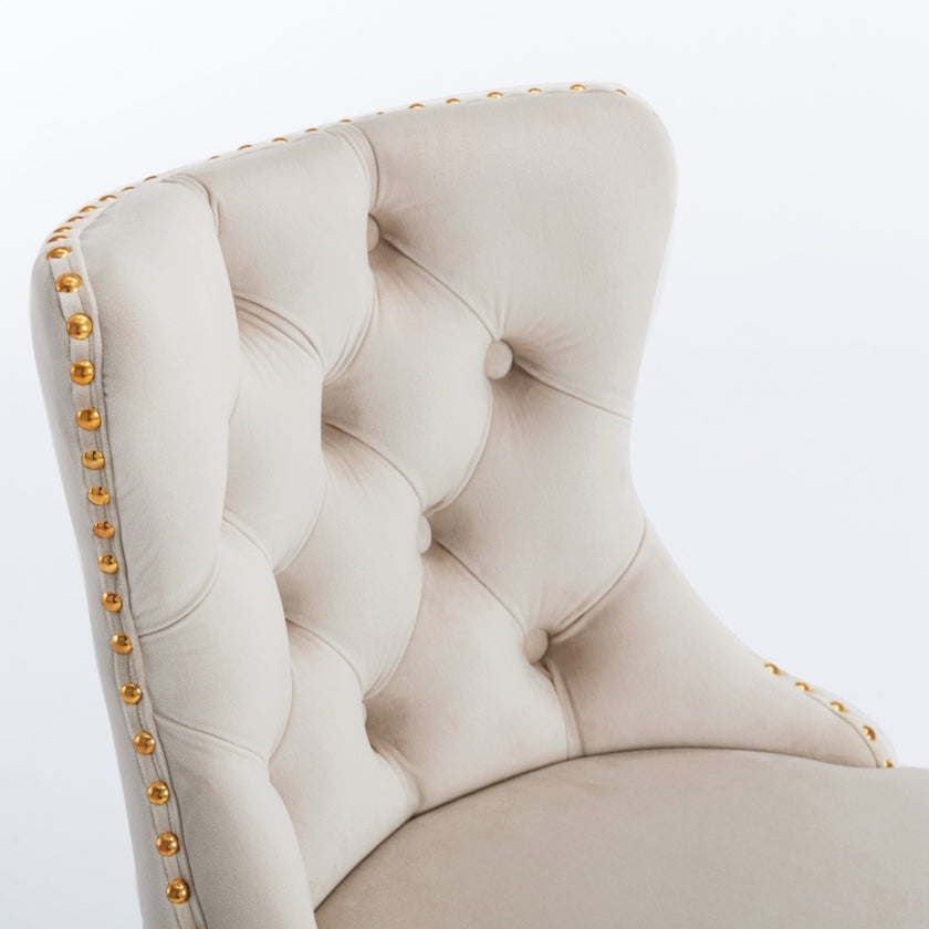 A&A Furniture,Golden Swivel Velvet Barstools Adjusatble Seat Height From 25-33 Inch