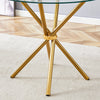 Circular Transparent Glass Dining Table