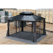 10x10FT Patic Gazebo,aluminum Gazebo With Steel Canopy,Outdoor Permanent Hardtop Gazebo Canopy For Patio, Garden,