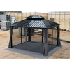 10x10FT Patic Gazebo,aluminum Gazebo With Steel Canopy,Outdoor Permanent Hardtop Gazebo Canopy For Patio, Garden,