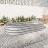 Oval Large Metal Raised Garden Bed For Plants, Vegetables, Flowers