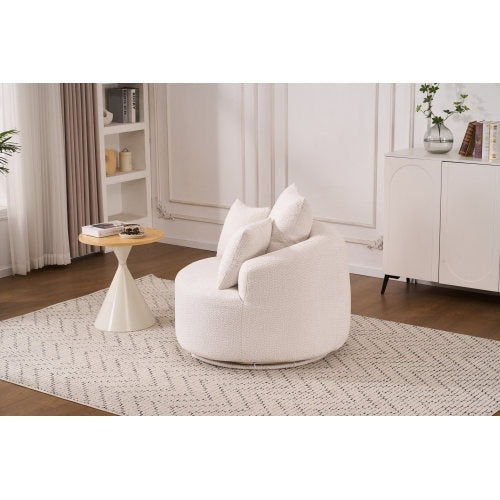 LY-031WH SWIVEL COMPRESSION CHAIR Single-seat Compression Chair, Crochet Yarn Material, Full Sponge Compression Swivel Chair,Compression Chair For Home Living  Home Furniture  Apartment  Hotel Office