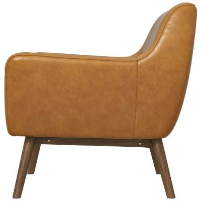 Panom Tan Leather Lounge Chair