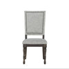 Linnett - Upholstered Back Chair Dark Brown