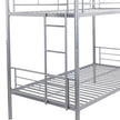 METAL BUNK BED WITH TRUNDLE SILVER