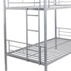 METAL BUNK BED WITH TRUNDLE SILVER