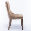 Nikki Modern Tufted Velvet Dining Chair, Solid Wood, High-end Contemporary