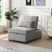 Folding Ottoman Sofa Bed Gray