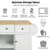 Kitchen Trolley With Rubberwood Folding Leaf Countertops