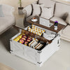Farmhouse Coffee Table With Lift-Top, USB Charging Station & Hidden Storage - Sturdy Wooden Base, White-Brown Options, Perfect For Living Room Organization, Coffee Table For Living Room, Versatile