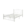 Full Size Unique Flower Sturdy System Metal Bed Frame With Headboard And Footboard