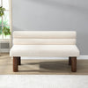 Upholstered Dining Bench, End Of Bed, Entryway Bench, Boucle Ottoman For Dining Room, Bedroom, Living Room, Rubber Wood Leg 330 LBS Support, Light Grey