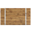 Natural Wood Grain MDF Dining Table   55x31.5 Stable Design.Suitable For Various Modern Home Decor Styles.Splicing Structure Design,Wood Textured Desktop,White Marble Patterned Table Legs